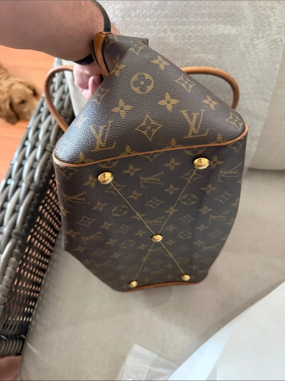 Louis Vuitton Monogram Canvas Brown & Tan Handbag